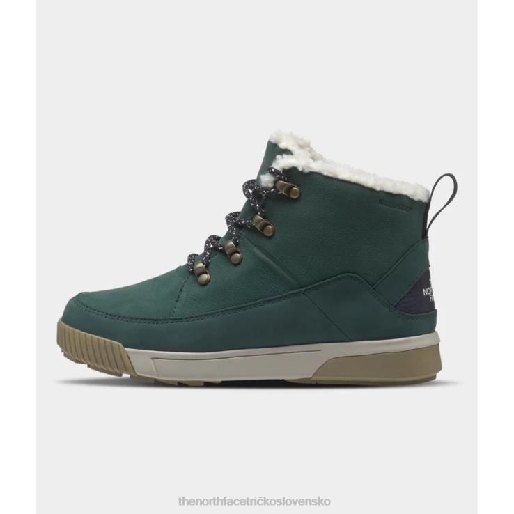 HLH083678 zelená The North Face dámske vodeodolné čižmy sierra so strednou čipkou