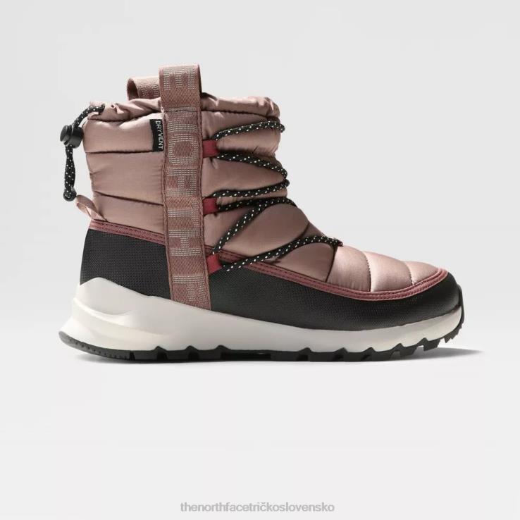 HLH081389 hlboká taupe The North Face dámske termobalové nepremokavé zimné topánky na šnurovanie