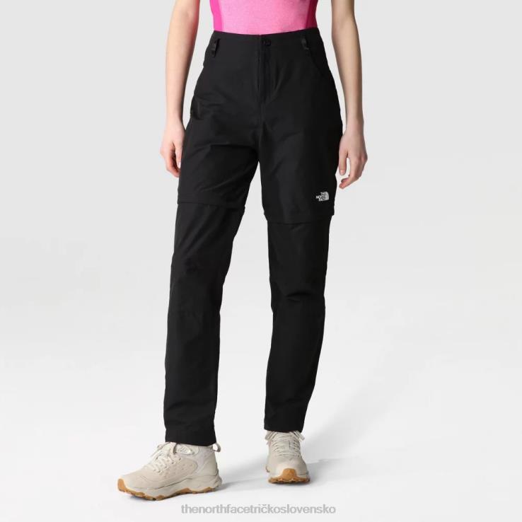 HLH082119 čierna The North Face dámske kabrioletové bežné rovné nohavice