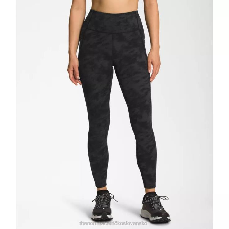 HLH085258 čierny žakár The North Face dámske žakárové pančuchové nohavice pri západe slnka