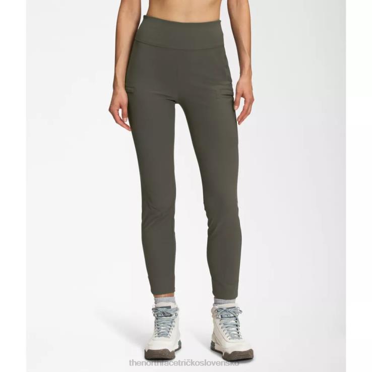 HLH085672 nová taupe zelená The North Face dámske laterra úžitkové vysoké úzke nohavice