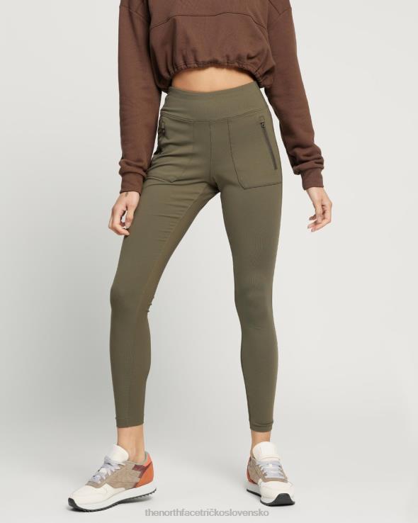 HLH087149 nová taupe zelená The North Face špičkové aktívne hybridné pančuchové nohavice