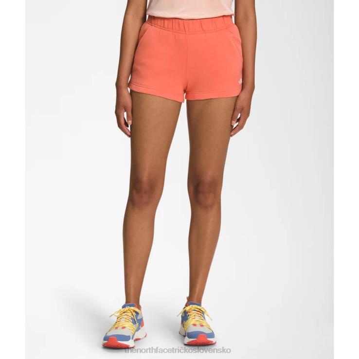 HLH083804 koralový východ slnka The North Face dámske šortky s logom polovičnej kopule