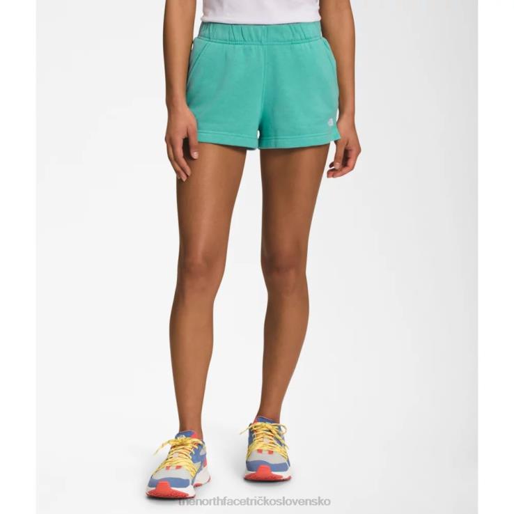 HLH083807 wasabi The North Face dámske šortky s logom polovičnej kopule