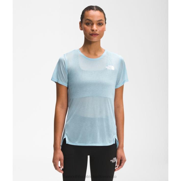 HLH084485 beta modrá The North Face dámska košeľa s krátkym rukávom pri východe slnka
