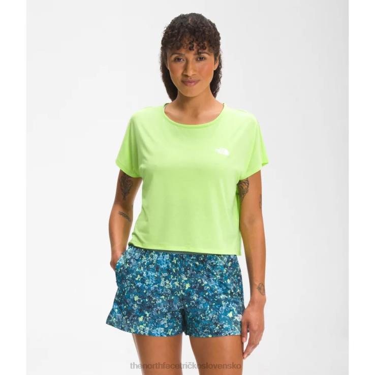 HLH084703 zelená The North Face ženy putujú crossback krátky rukáv