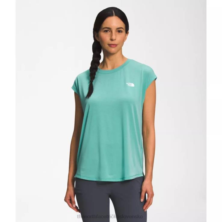 HLH085842 wasabi The North Face dámske putovanie s krátkym rukávom s rozparkom