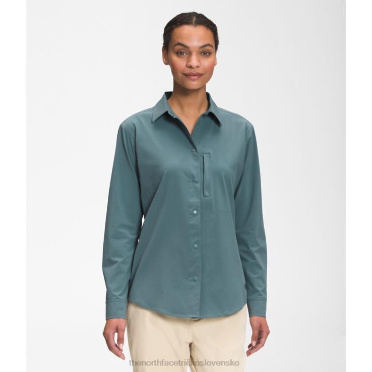 HLH085869 Modrá The North Face dámska sniktau slnečná košeľa s dlhým rukávom