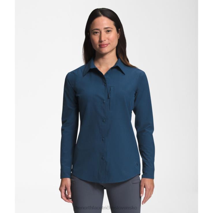 HLH085870 tienisté modré The North Face dámska sniktau slnečná košeľa s dlhým rukávom