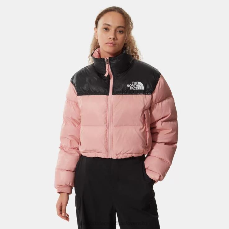 HLH081065 ružové opálenie The North Face dámska nuptse krátka bunda