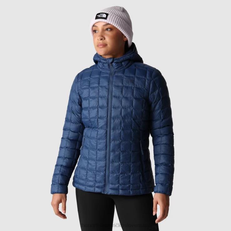 HLH081085 tienisté modré The North Face dámska termobalová eko bunda s kapucňou