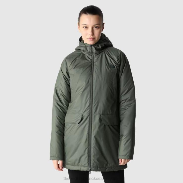 HLH081635 tymián The North Face dámska hnedá parka s kapucňou