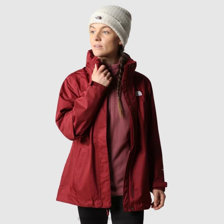 HLH082392 cordovan-zázvor The North Face ženy sa vyvíjajú ii trojklímová bunda cordovan zázvor