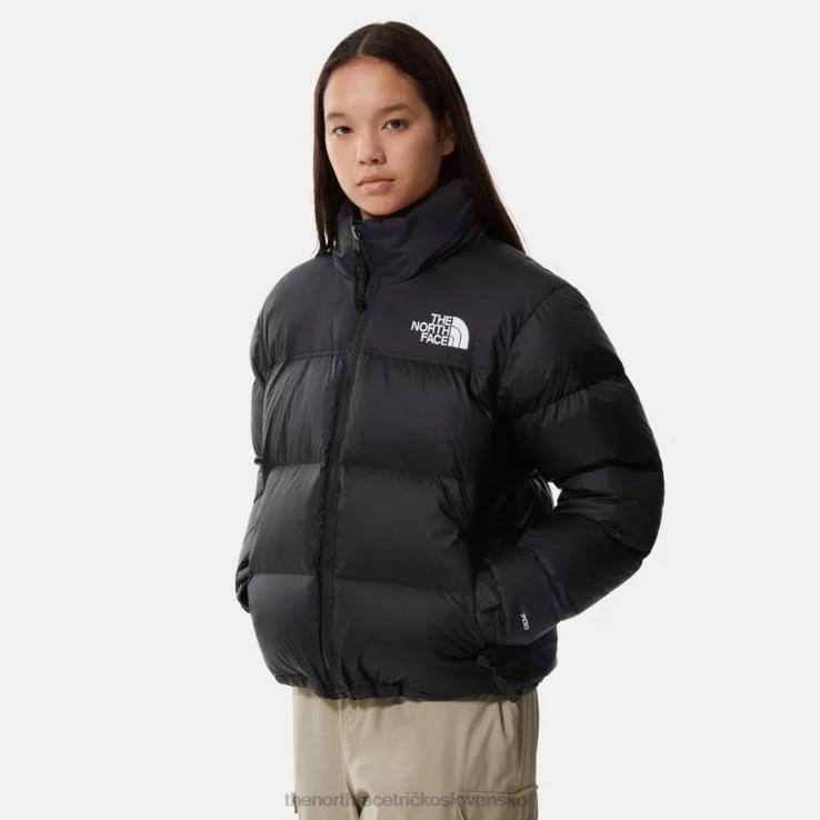 HLH08257 recyklovaná čierna The North Face dámska retro nuptse bunda z roku 1996
