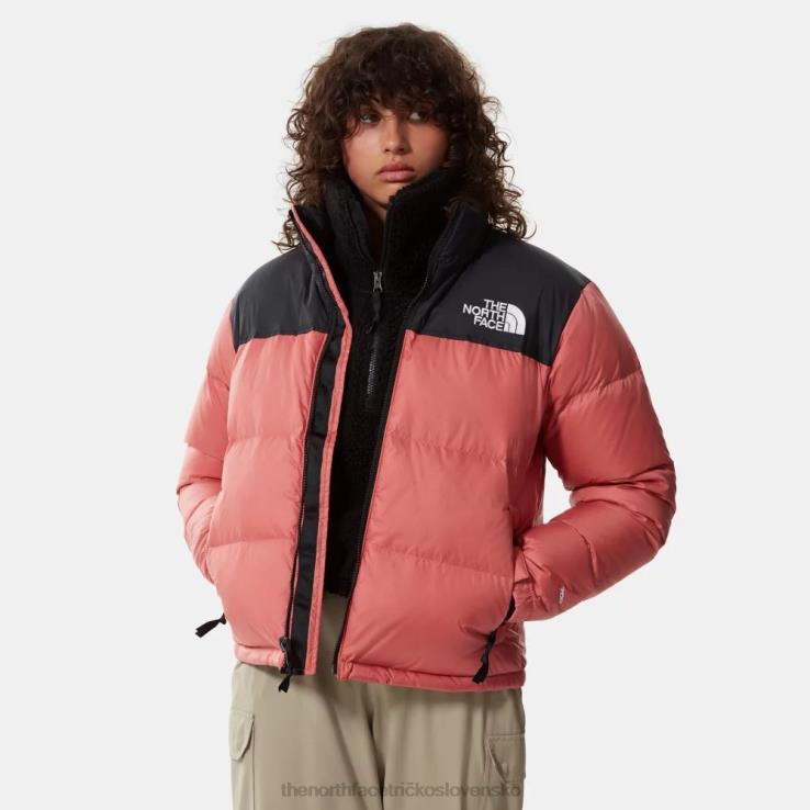 HLH08258 vyblednutá ruža The North Face dámska retro nuptse bunda z roku 1996