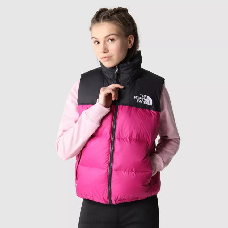 HLH08259 fuschia ružová The North Face dámske 1996 retro nuptse páperová vesta