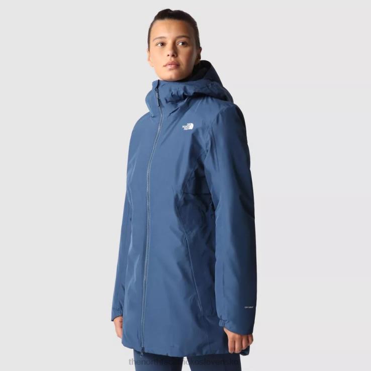 HLH08273 tienisté modré The North Face dámska zateplená parka Hikesteller