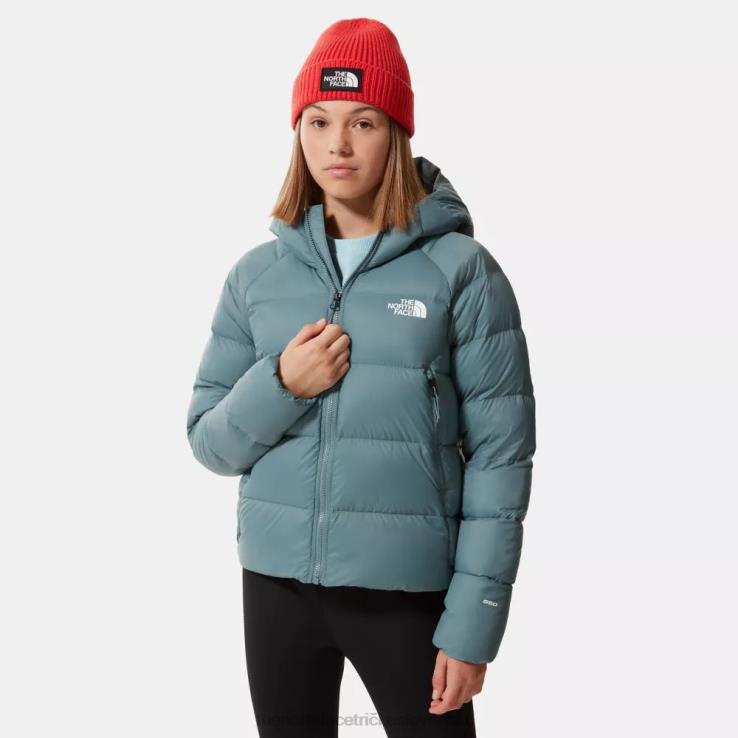 HLH08304 Modrá The North Face dámska hyalitová páperová bunda s kapucňou