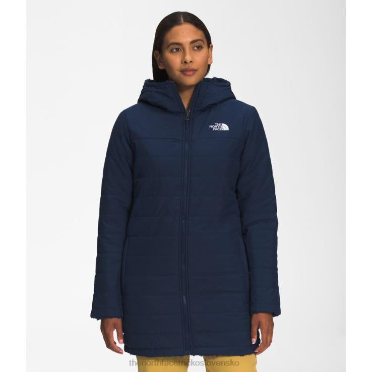 HLH083577 vrcholové námorníctvo The North Face dámska mossbud zateplená obojstranná parka