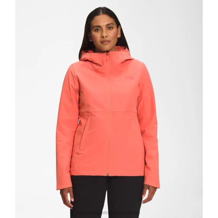 HLH083614 koralový východ slnka The North Face dámska mikina s kapucňou shelbe raschel