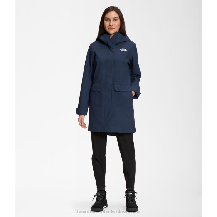 HLH083722 vrcholové námorníctvo The North Face ženy mestský vánok dážď parka II