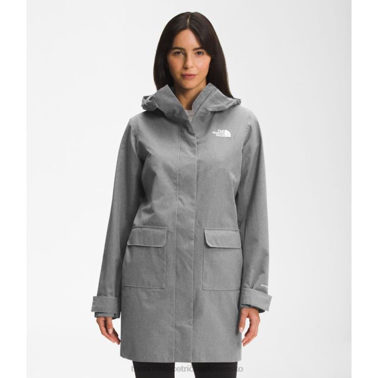HLH083724 sivá The North Face ženy mestský vánok dážď parka II