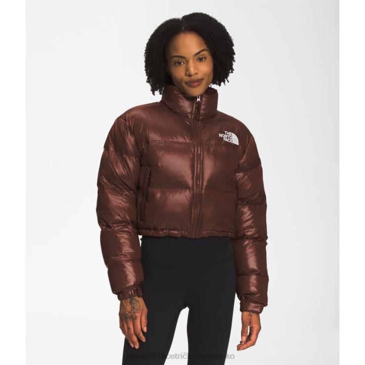 HLH084146 tmavý dub The North Face dámska nuptse krátka bunda