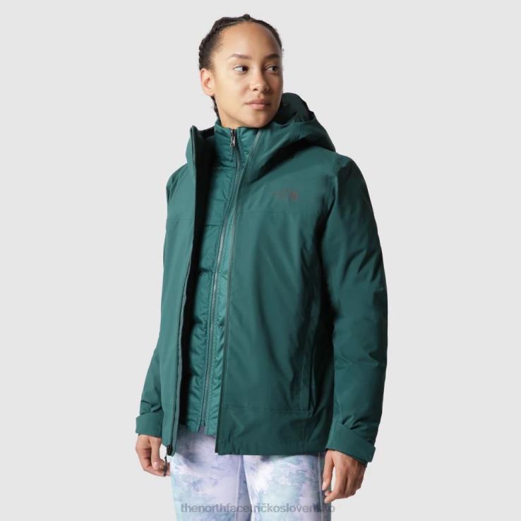 HLH08465 zelená The North Face dámska horská ľahká futurelight triclimate bunda