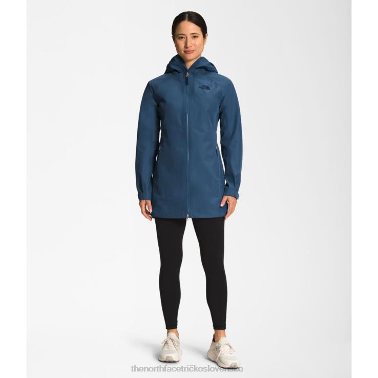 HLH084684 tienisté modré The North Face dámska parka dryzzle futurelight