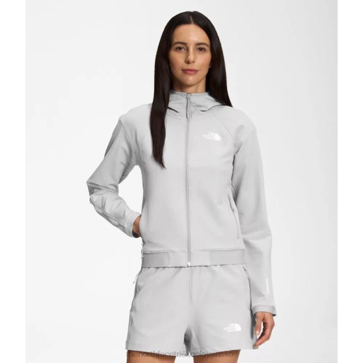 HLH084750 sivá The North Face dámska tekware mikina s kapucňou na zips