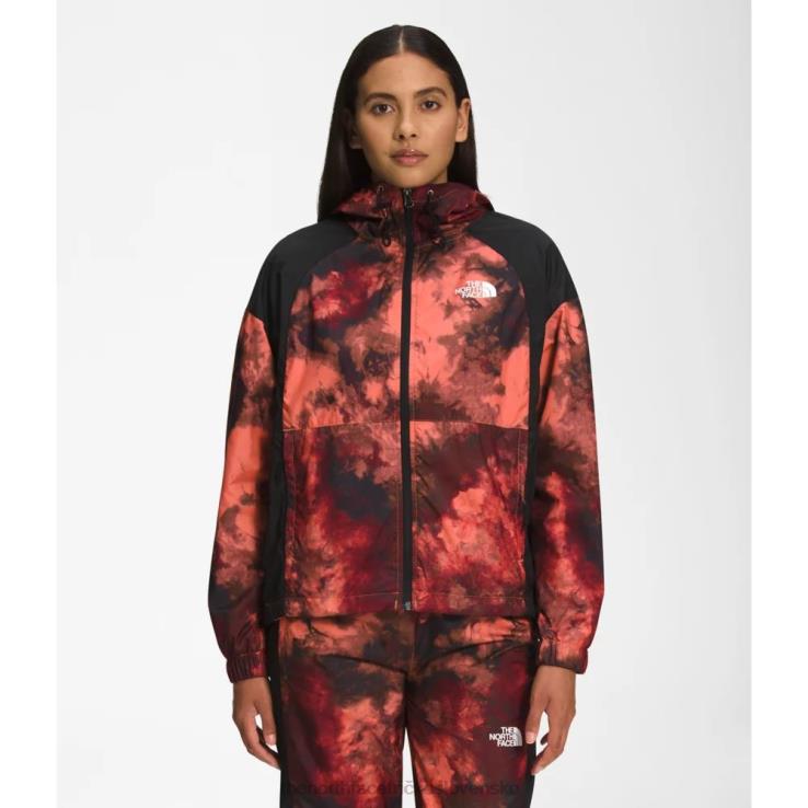 HLH084783 koralový východ slnka The North Face hydrenalínová bunda s potlačou, dĺžka 2000 ï¾¡ï¾ª 25