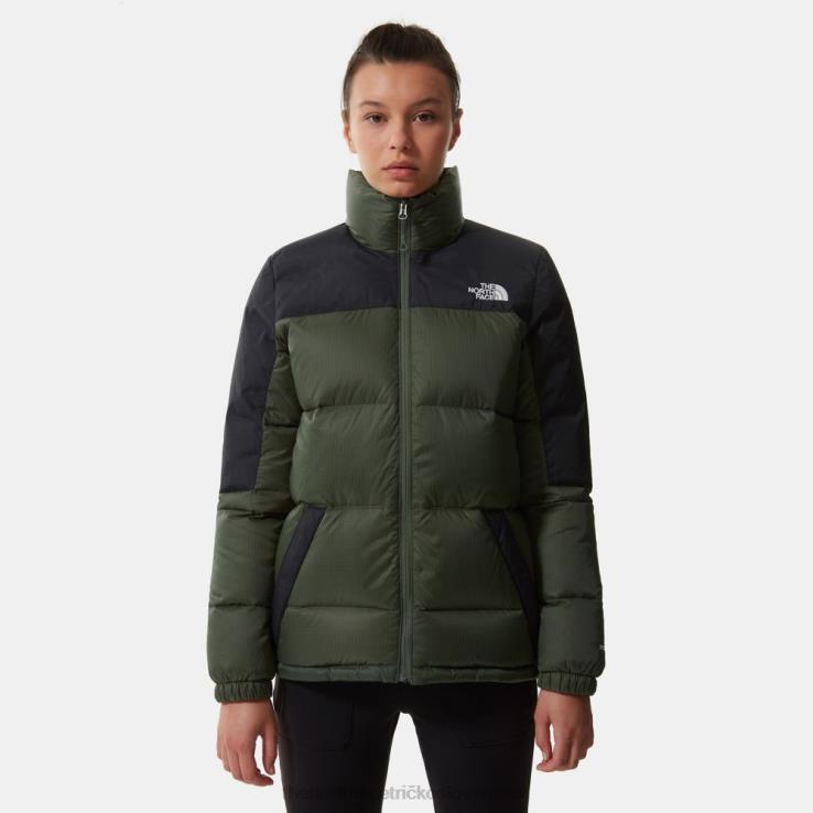 HLH08597 tymiánovo-čierna The North Face tymiánovo čierna dámska diablo páperová bunda