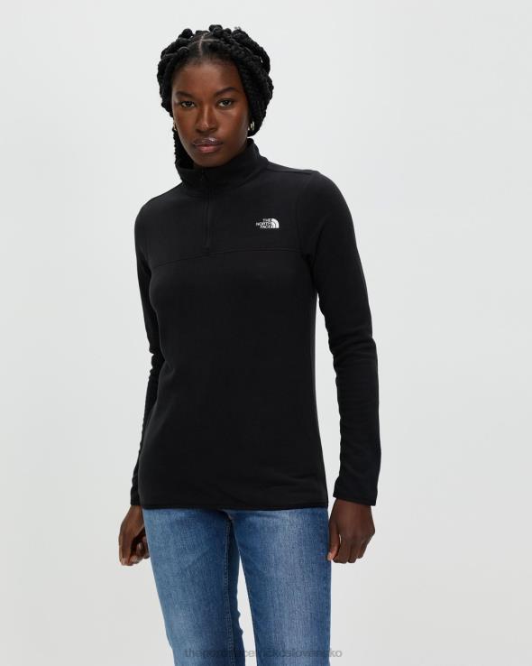 HLH086881 čierna The North Face tka glacier páperová bunda na 1/4 zips