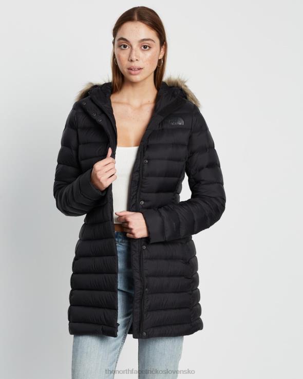 HLH087007 čierna The North Face parka s priečnym pásom