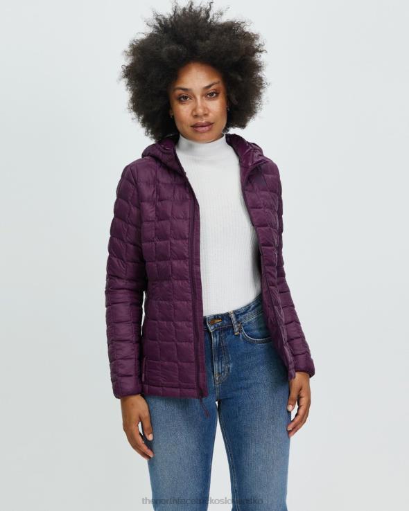 HLH087066 černicové víno The North Face termobalová eko mikina s kapucňou 2.0