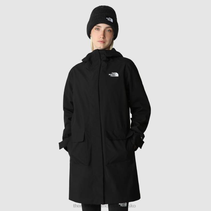 HLH08817 čierna The North Face ženy mestský vánok dážď parka II