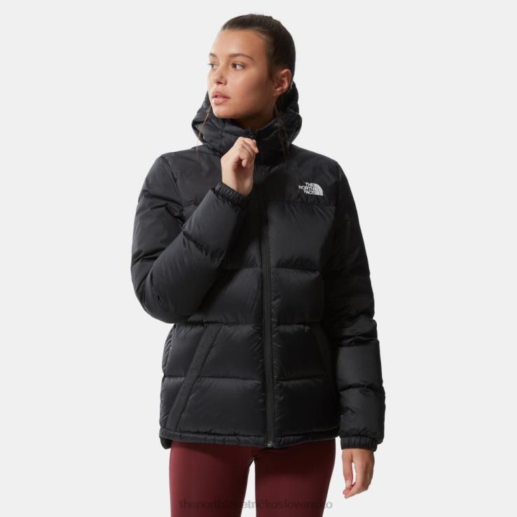 HLH08901 čierna The North Face dámska diablo páperová bunda s kapucňou