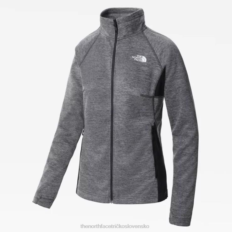 HLH081121 sivá The North Face dámska atletická vonkajšia stredná vrstva na zips