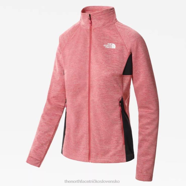 HLH081123 ružová biela The North Face dámska atletická vonkajšia stredná vrstva na zips