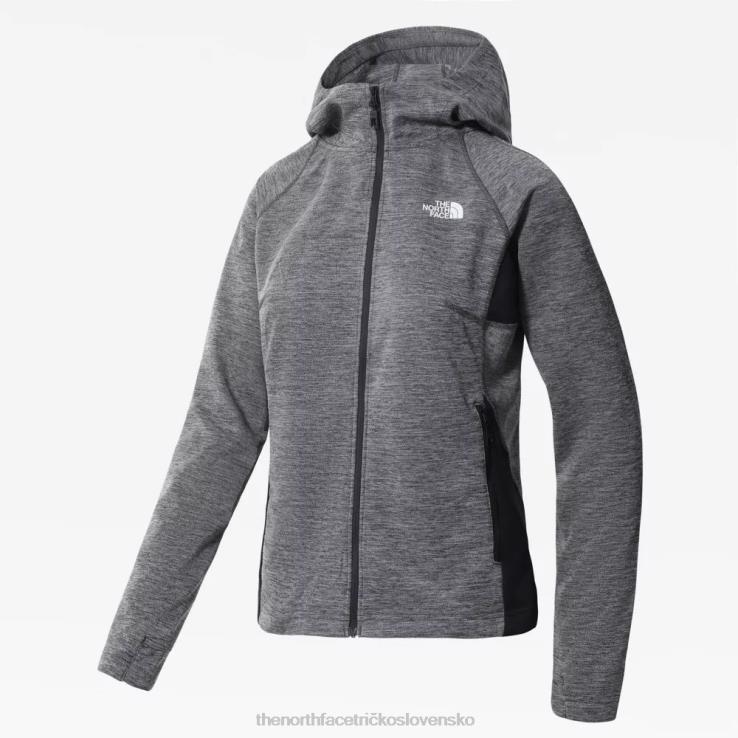 HLH081125 sivá The North Face dámska atletická vonkajšia mikina s kapucňou na zips