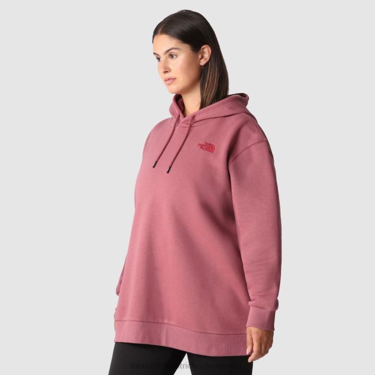 HLH081141 zázvor The North Face dámska nadrozmerná základná mikina s kapucňou
