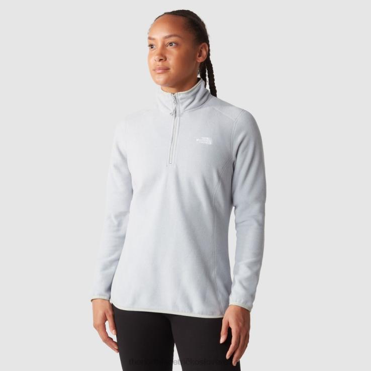 HLH081150 sivá The North Face dámske 100 glacier 1/4 zips fleece