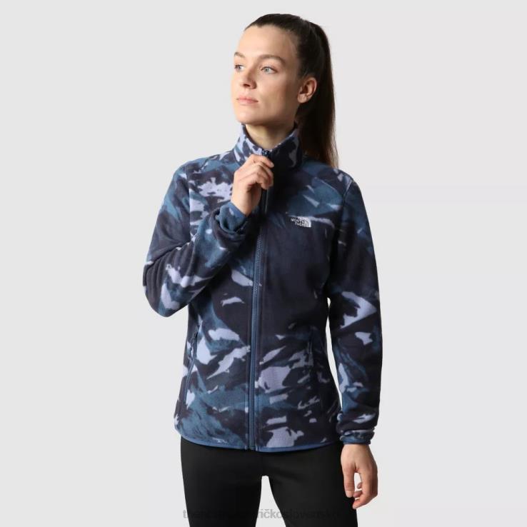 HLH081159 tienisté modré The North Face dámsky 100 glacier celorozopínací fleece