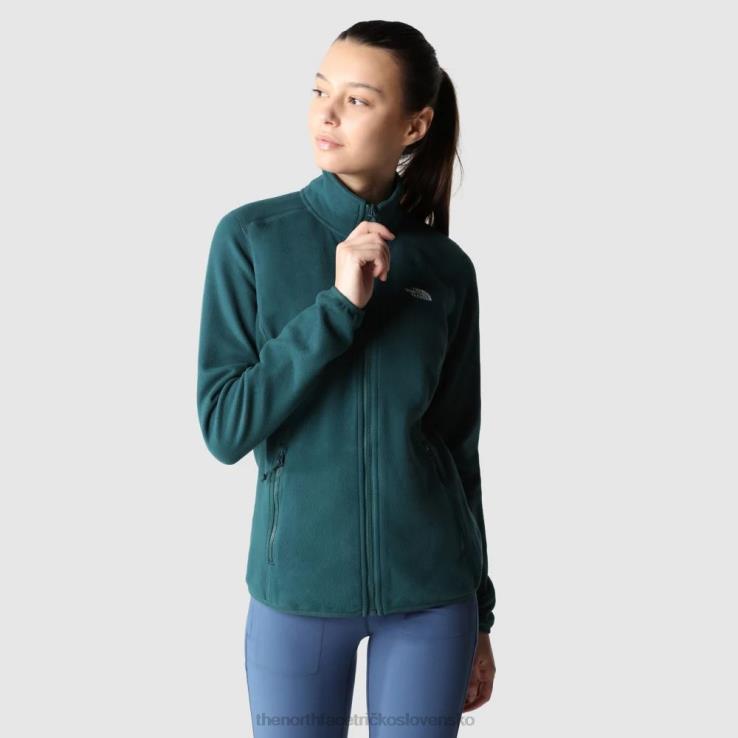 HLH081160 zelená The North Face dámsky 100 glacier celorozopínací fleece