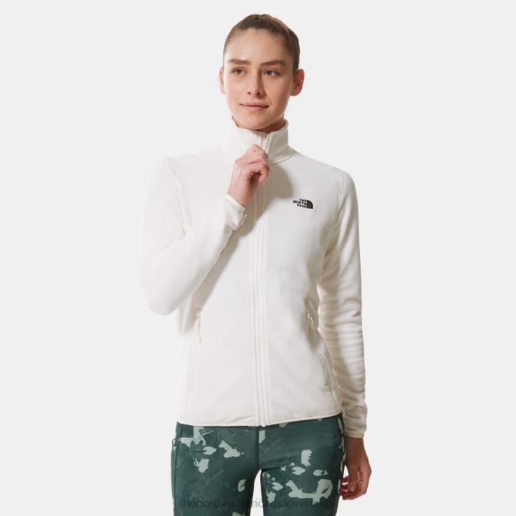 HLH081163 biely The North Face dámsky 100 glacier celorozopínací fleece