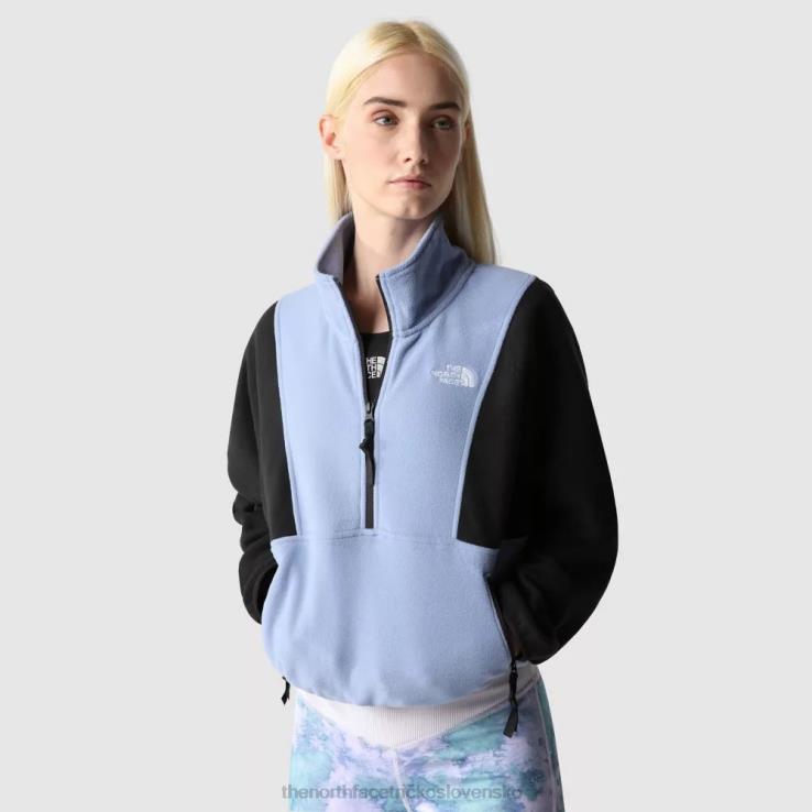 HLH081293 ľudová modro-čierna The North Face ľudová modrá čierna dámska tka postoj 1/4 zips fleece