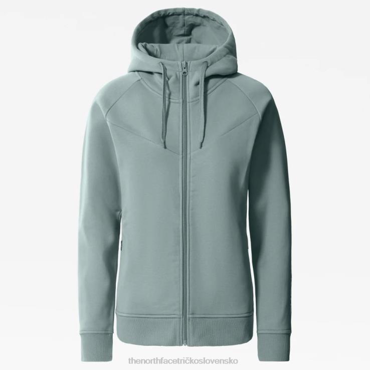 HLH081504 strieborná modrá The North Face dámska fleecová mikina s kapucňou na zips