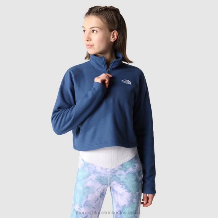 HLH081557 tienisté modré The North Face dámsky 100 glacier cropped fleece