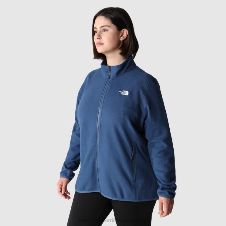 HLH081562 tienisté modré The North Face dámsky fleece ľadovec plus veľkosť 100 na zips