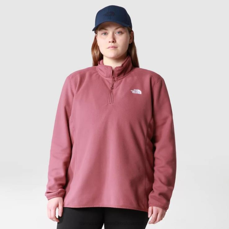 HLH081564 zázvor The North Face dámsky fleece na zips plus veľkosť 100 1/4
